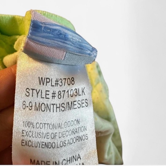 just born Soft green and white baby jumper teddy bear size 6-9 months - Picture 5 of 6